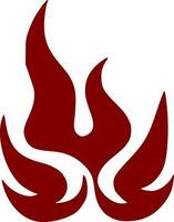 red fire icon vector