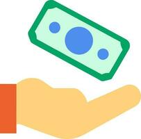 hand and money vector