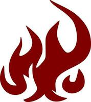 red fire icon vector