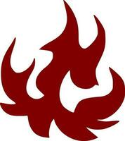 red fire icon vector