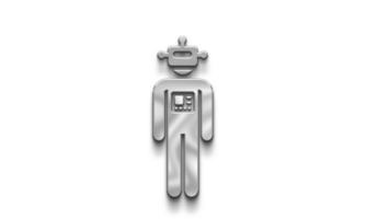 Robot Silver Icon PNG