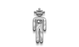 Roboter Silber Symbol png