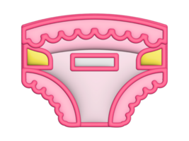 Rosa roupa íntima ícone, desenho animado estilo png