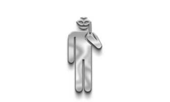 Kostüm Mann Silber Symbol png