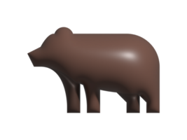 3d Urso ícone png