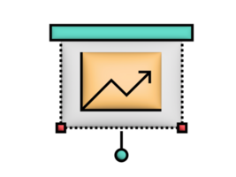 ein Symbol von ein Geschäft Diagramm auf ein png