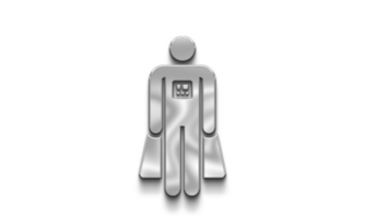 Superhero Costume party Silver Icon PNG