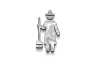 Witch woman Costume party Silver Icon PNG