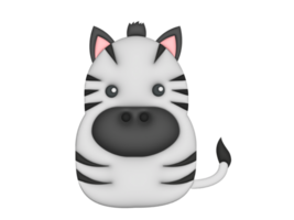 3d Zebra icon png