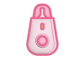 un' 3d rosa e bianca latte condizionatore icona png