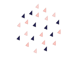 en triangel mönster tillverkad av rosa och blå trianglar på transparent bakgrund png