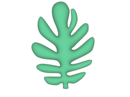 un' verde foglia icona su un' trasparente sfondo png