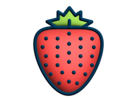 a strawberry icon on a transparent background png