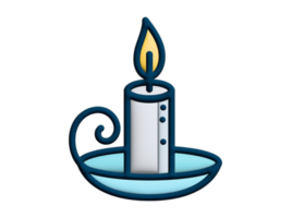 3d candle icon on transparent background png