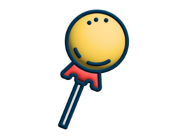 a 3d cartoon lollipop png