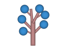 un' albero con blu palle su esso png