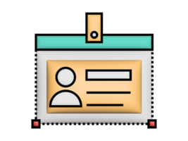 id card icon on transparent background png