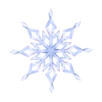 sneeuwvlok. waterverf illustratie. geïsoleerd. vakantie traditioneel decoratie, symbool van winter en verkoudheid het weer. voor kaart, poster, groet, ansichtkaart, uitnodiging, spandoek. png