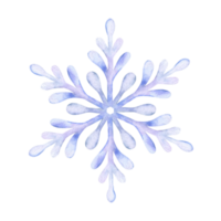 sneeuwvlok. waterverf illustratie. geïsoleerd. vakantie traditioneel decoratie, symbool van winter en verkoudheid het weer. voor kaart, poster, groet, ansichtkaart, uitnodiging, spandoek. png