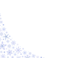 sneeuwvlokken. waterverf kader. decoratief winter achtergrond met hand- getrokken sneeuwvlokken, sneeuw, sterren. sneeuwvlok kader. geïsoleerd. voor ansichtkaarten, uitnodigingen, kaarten png