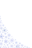 snöflingor. vattenfärg ram. dekorativ vinter- bakgrund med hand dragen snöflingor, snö, stjärnor. snöflinga ramverk. isolerat. för vykort, inbjudningar, kort png