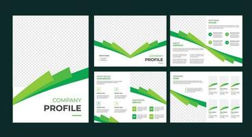 8 Page Company Profile Design vector