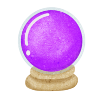 dia das Bruxas roxa cristal bola png