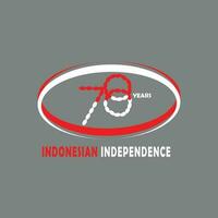 Indonesia's 78th independence day with the symbol of the Indonesian state flag vector