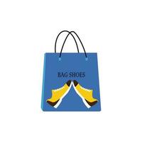 Shoe shopping bag logo featuring a shoe icon vector