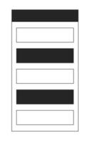 Color palette flat monochrome isolated vector object. Editable black and white line art drawing. Simple outline spot illustration for web graphic design