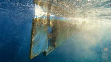 The Boat's Underwater Rudder and Propeller video