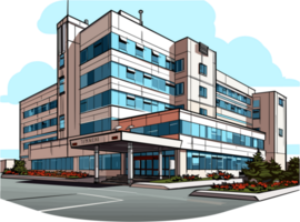 Krankenhaus Gebäude Illustration Clip Art png