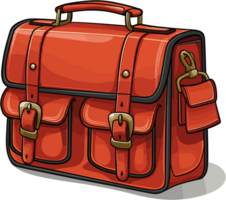 rouge valise illustration ai génératif image png