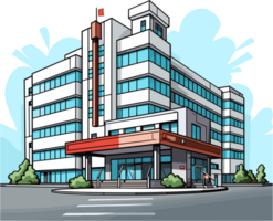 Hospital Building illustration Clipart png