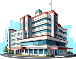 Hospital Building illustration Clipart png