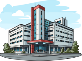 Hospital Building illustration Clipart png