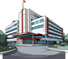 Krankenhaus Gebäude Illustration Clip Art png