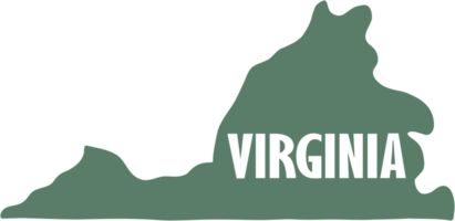 outline drawing of virginia state map. png