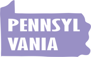 outline drawing of pennsylvania state map. png