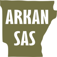 schets tekening van Arkansas staat kaart. png