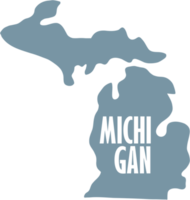 schema disegno di Michigan stato carta geografica. png