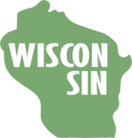 outline drawing of wisconsin state map. png