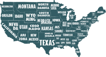 schema disegno di Stati Uniti d'America carta geografica. png