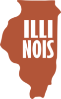 schets tekening van Illinois staat kaart. png