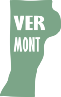 schets tekening van Vermont staat kaart. png