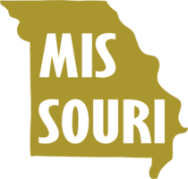 schets tekening van Missouri staat kaart. png