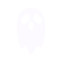 carino fantasma cartone animato fantasma nel bianca mantello Halloween pauroso illustrazione png