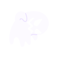 carino fantasma cartone animato fantasma nel bianca mantello Halloween pauroso illustrazione png