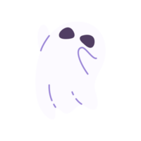 carino fantasma cartone animato fantasma nel bianca mantello Halloween pauroso illustrazione png