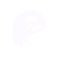 carino fantasma cartone animato fantasma nel bianca mantello Halloween pauroso illustrazione png
